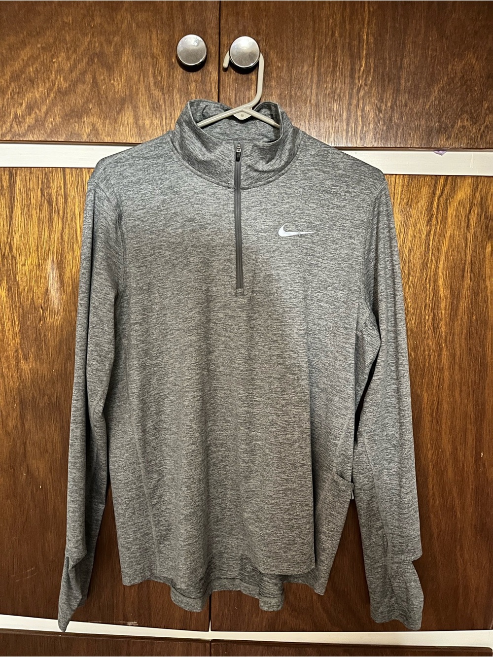 Nike Women's Gray Heather Quarter-Zip Utility Jacket